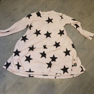 Nununu Girls pink star dress 6/7